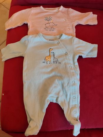 Lot 2 pyjamas coton naissance