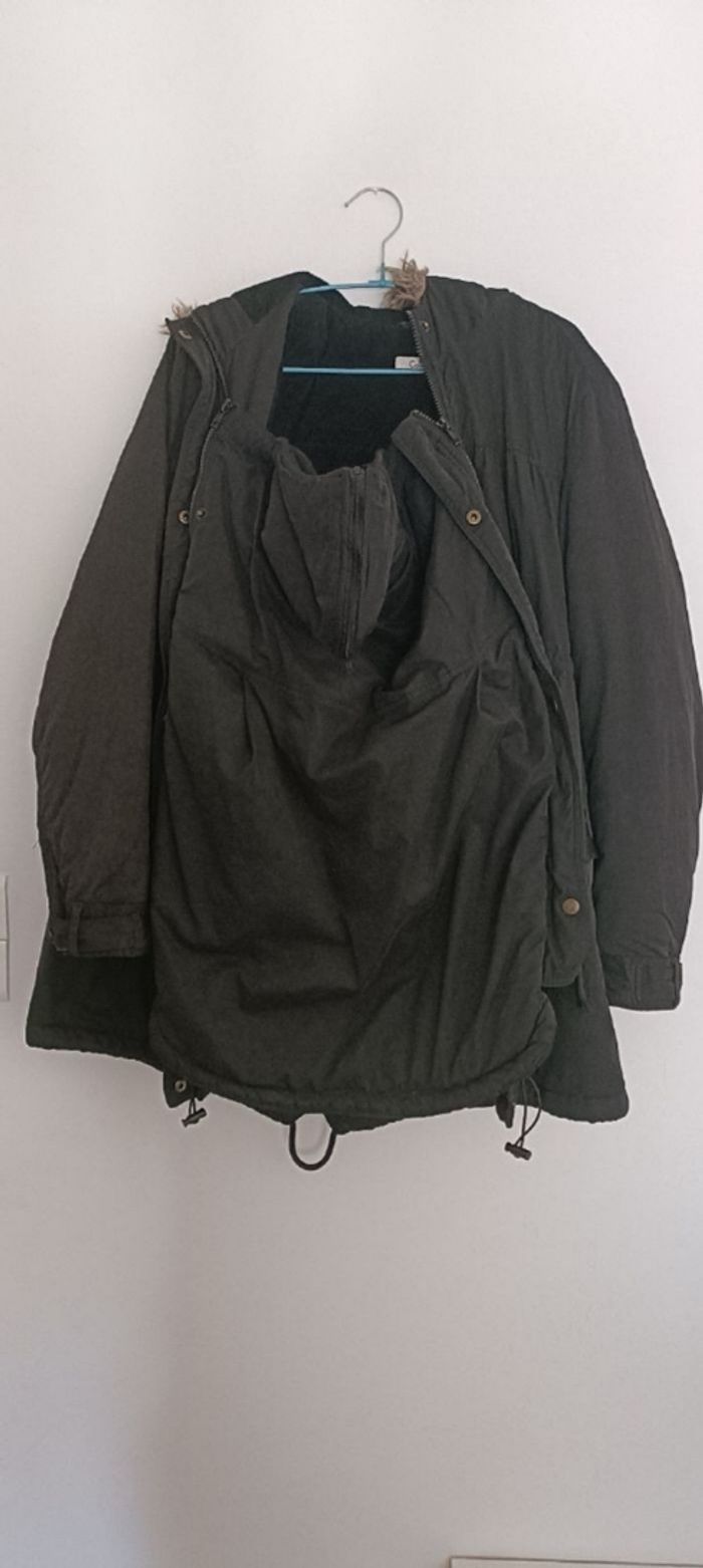 Manteau de grossesse + portage taille 40 colline