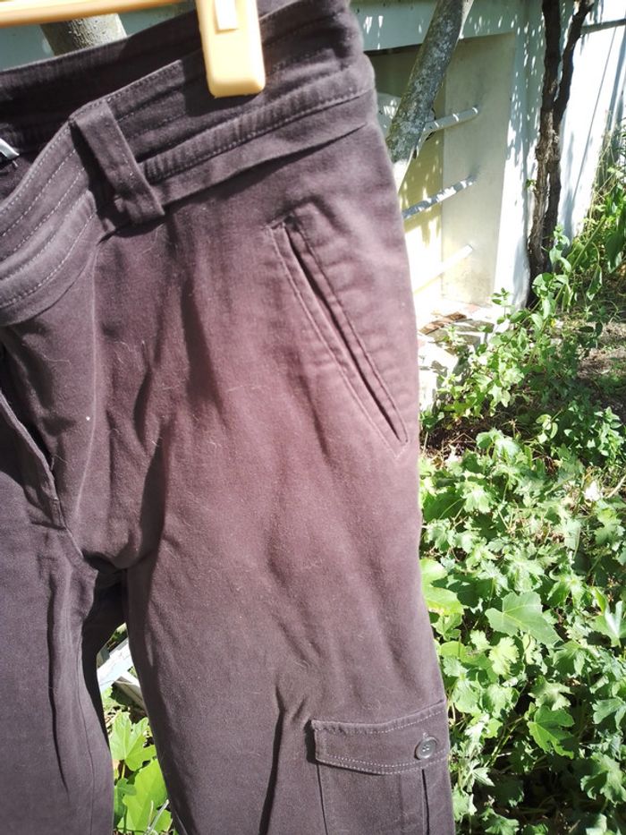 Pantalon large marron foncé - photo numéro 3