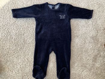 Pyjama velours bleu marine mixte comme neuf - 9 mois - Vert baudet