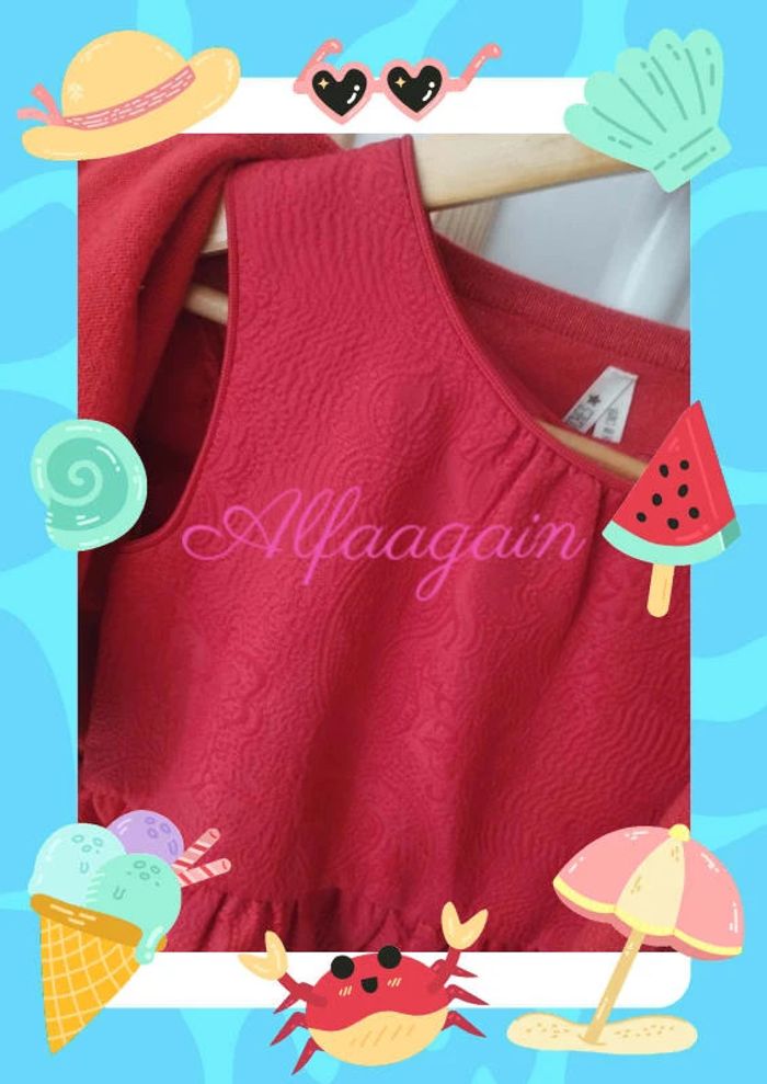 Magnifique robe rouge 6/7ans - photo numéro 3