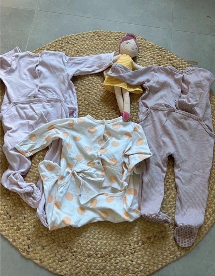 Lot de 3 pyjamas bébé fille vertbaudet - photo numéro 2