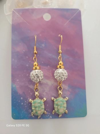 Boucles d'oreilles neuves tortue
