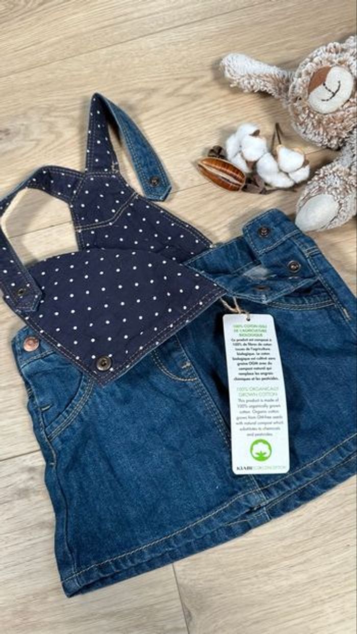 Robe Bébé salopette en jean Bio - 6 mois - photo numéro 4