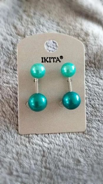 Boucles d'oreilles  Ikita, fantaisie verte,  pour  femme  -  tendance et glamour