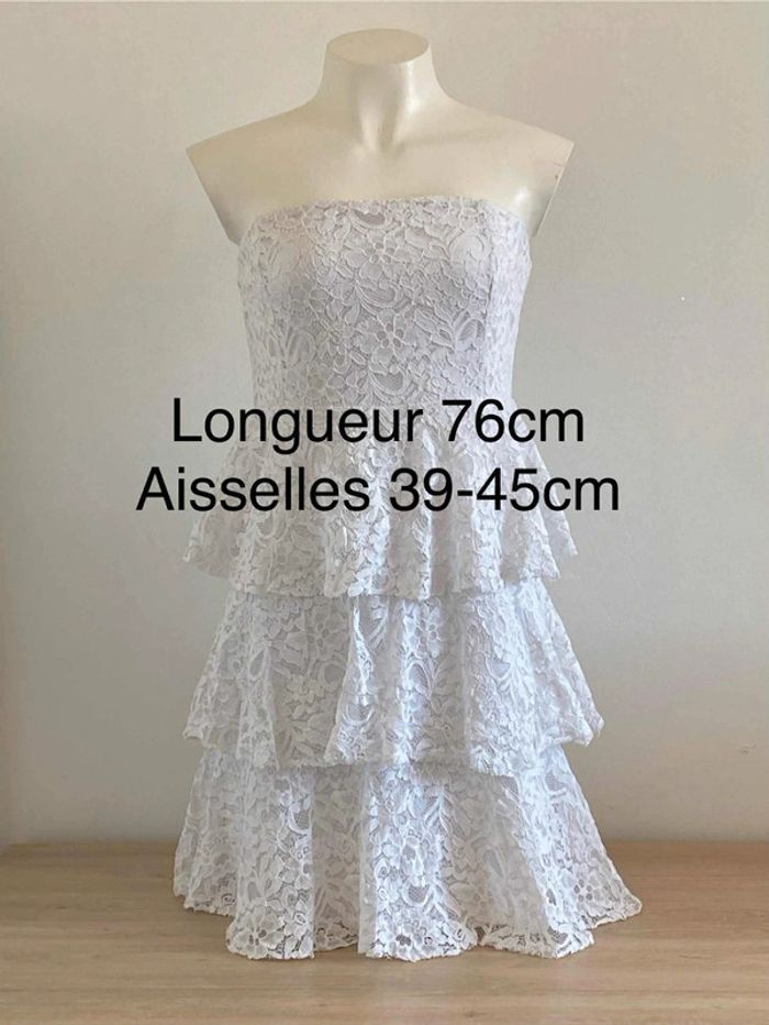 Robe chic bustier à dentelle broderie anglaise 34/36 Jennyfer - photo numéro 2