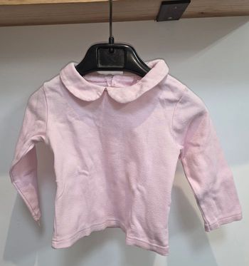 Tee-shirt ML rose uni 18 mois 