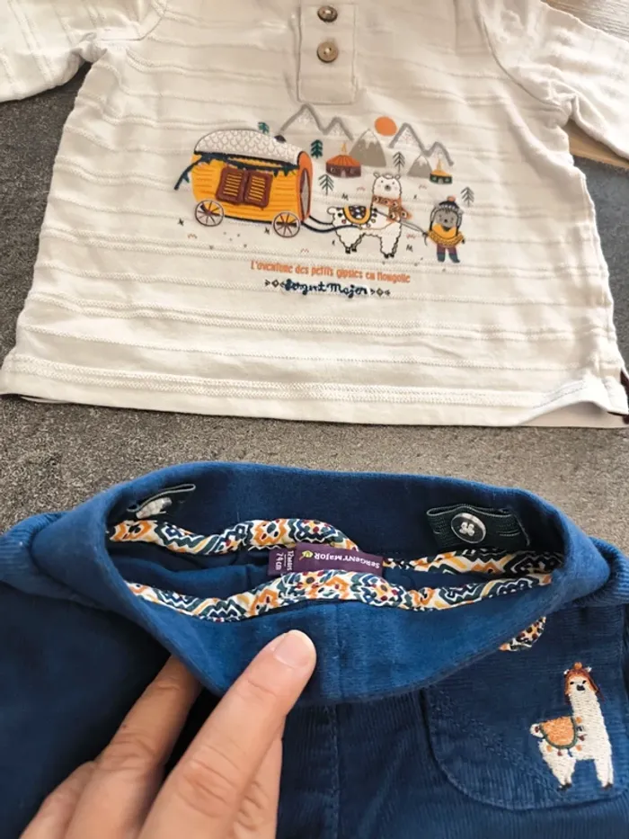 Ensemble 2 pièces garçon 12 mois sergent major - photo numéro 8