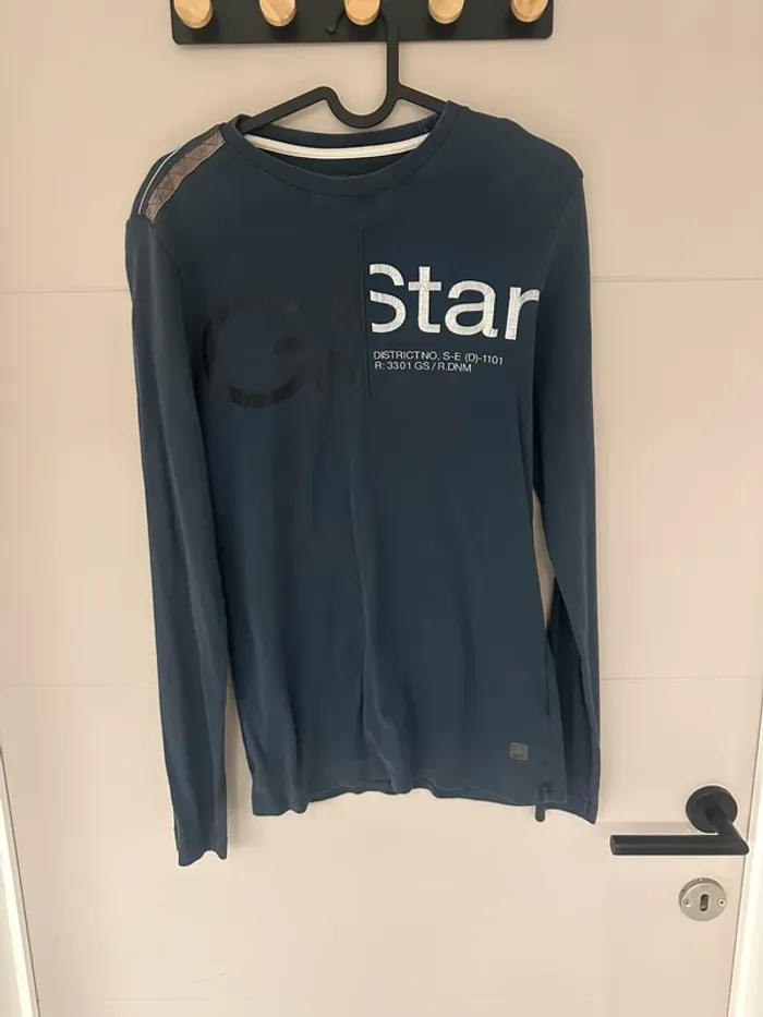 Tee-shirt G-Star manches longues – Bleu marine – Taille M