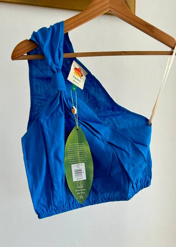 Crop top bleu FARM Rio – Taille XS
