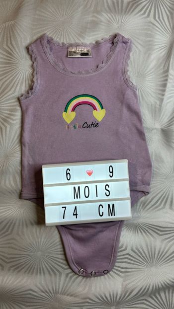 Body bretelles fille 6/9 mois - 74 cm