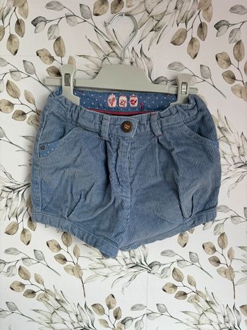 Short velour bleu sergent Major