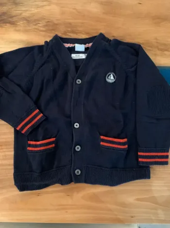 Gilet petit bateau avec coudières taille 4 ans
