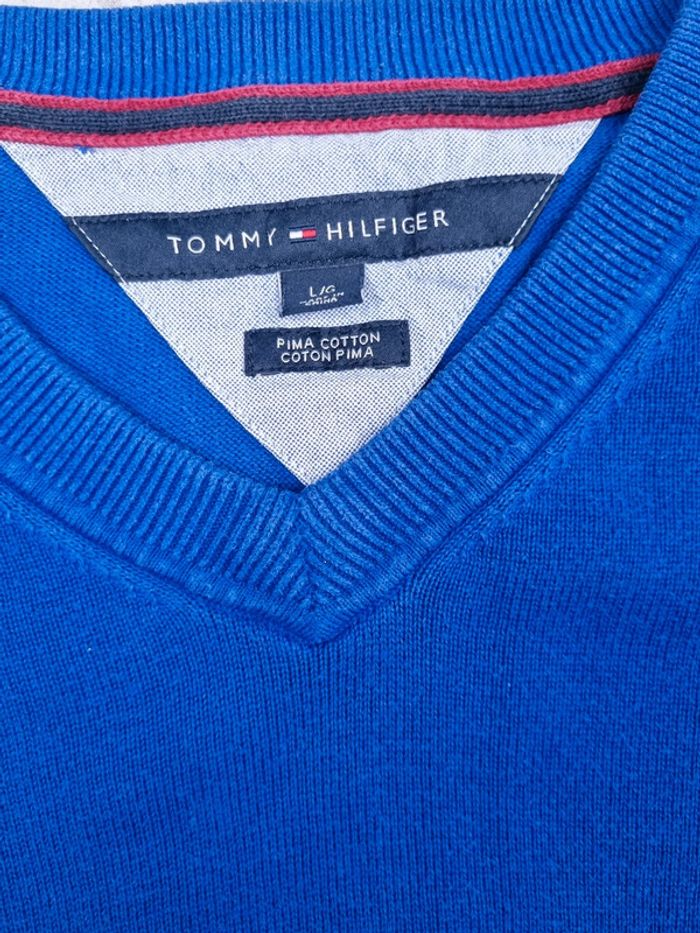 Pull col V Tommy Hilfiger bleu, L Hommes - photo numéro 5