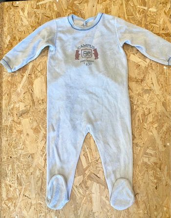 Pyjama Petit Bateau 18 mois Velours 1 pièce