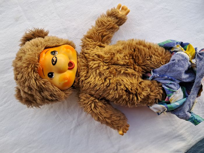 Kiki monchhichi ours en peluche zapf création puschel wuschel Hauteur 26 cm ancien vintage - photo numéro 10