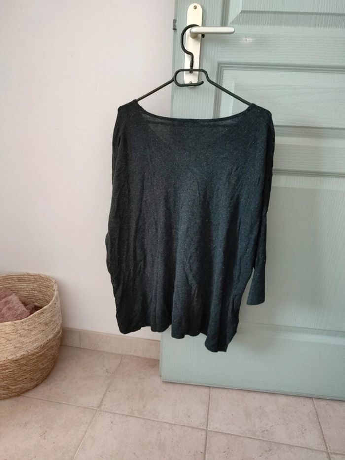 Pull léger gris chiné - photo numéro 3