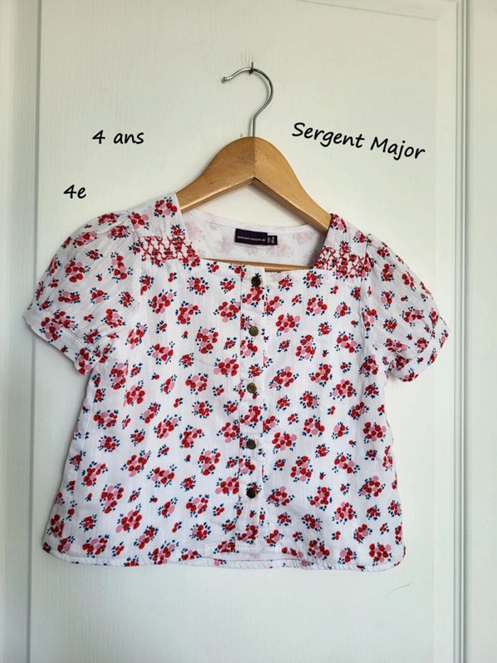 Blouse manche courte imprimé fleur 🌸 sergent major