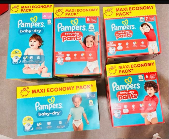 Couche MAXI packs Pampers baby dry pants