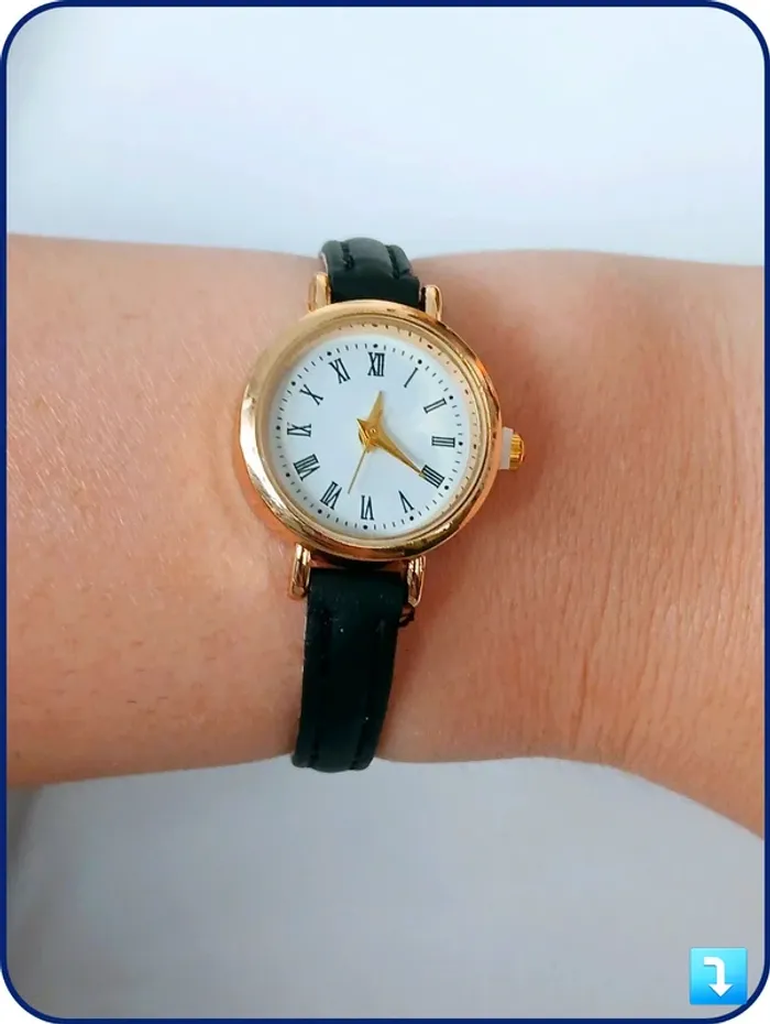 Montre chic au style classique, cadran romain et bracelet raffiné