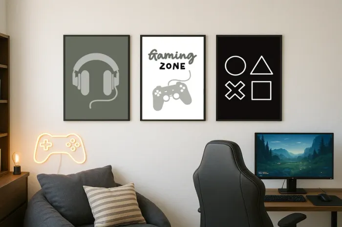 Affiches “Gaming Zone” pour chambre enfant - photo numéro 3