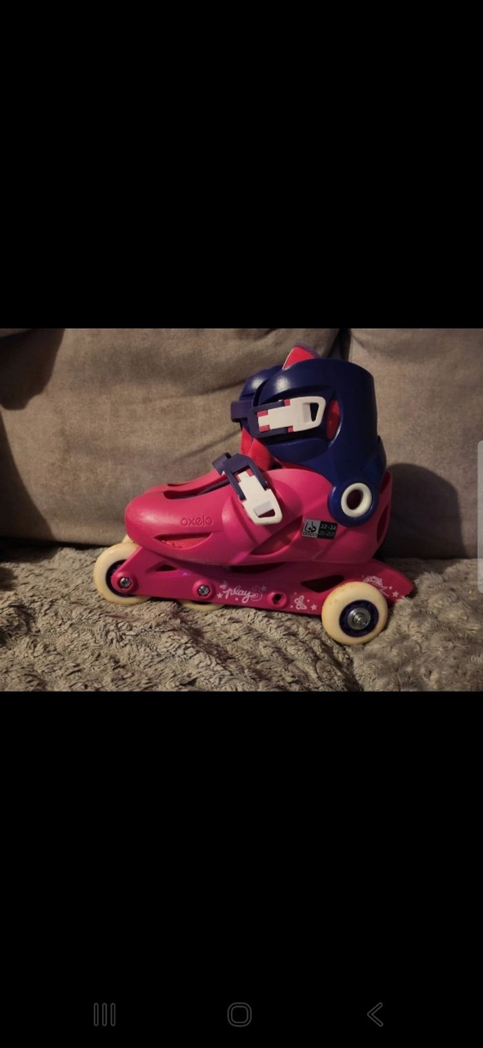 Rollers pointure 32 + protections + casque