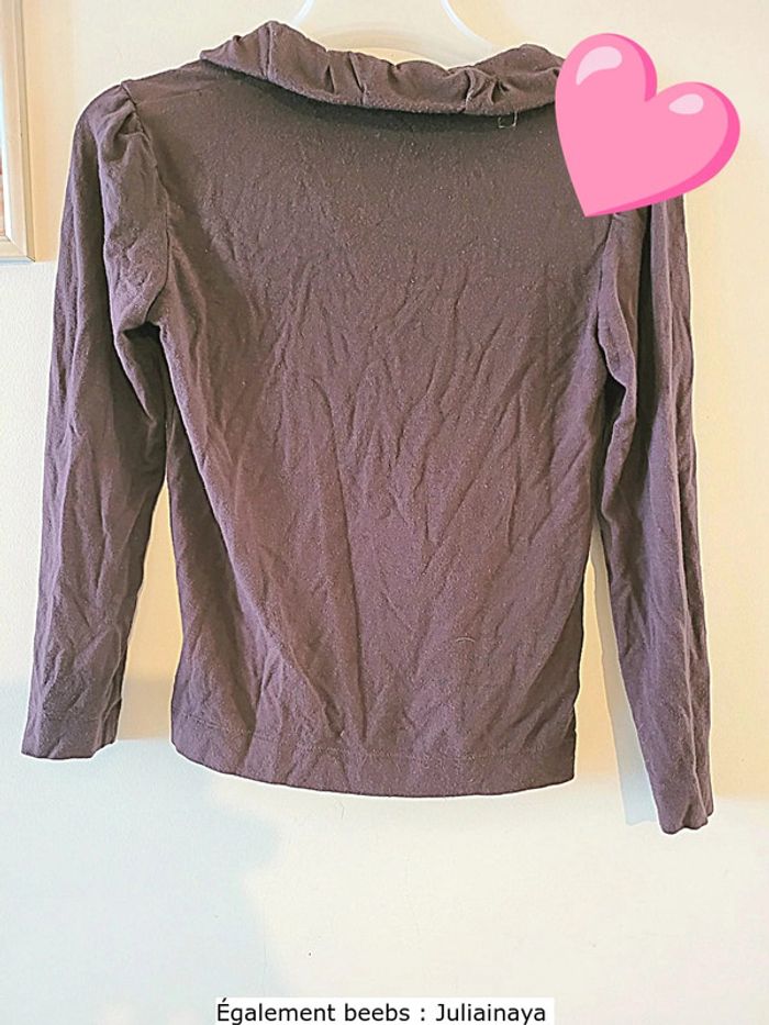 T shirt marron a manches longues "River Woods" taille 8 ans - photo numéro 5