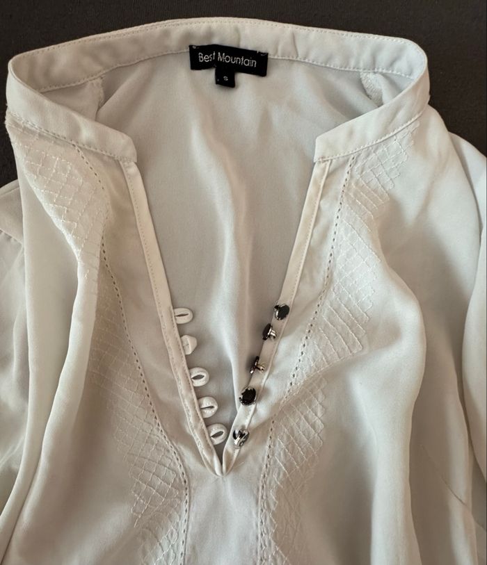 Blouse blanche Best Mountain – Taille S – Très bon état - photo numéro 4