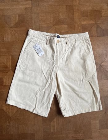 Bermuda effet lin homme neuf