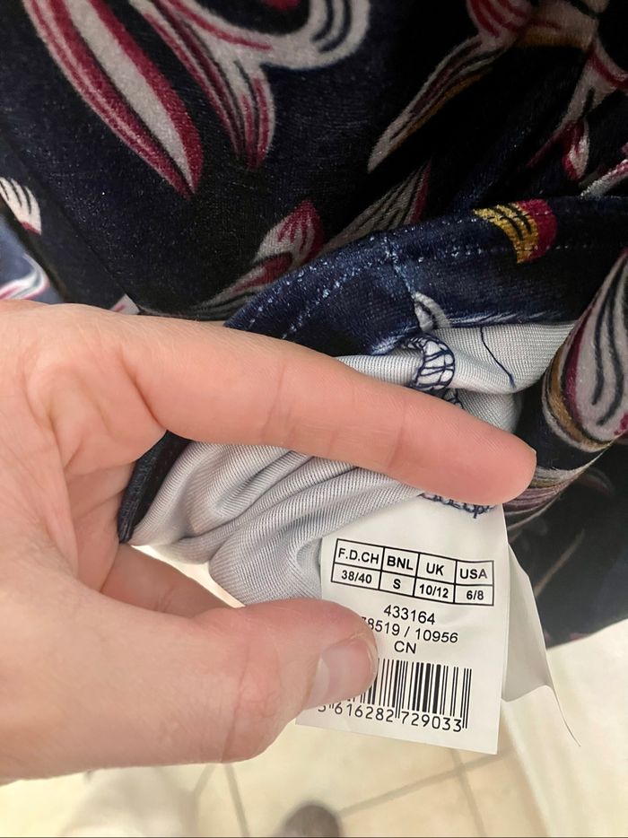 Joli haut bleu marine à motifs - photo numéro 8