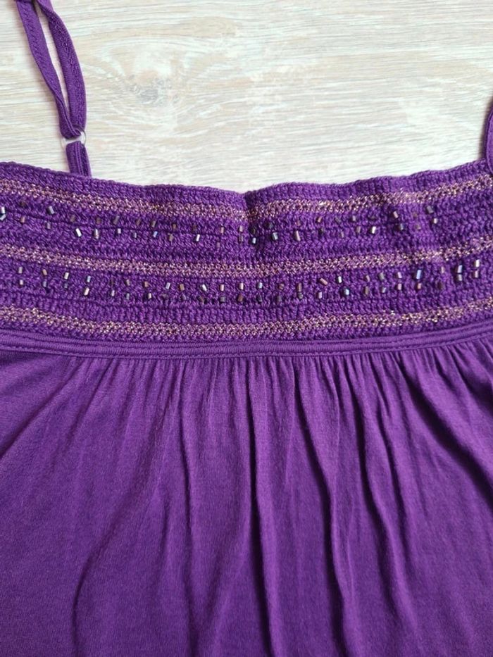 Débardeur violet avec sequins et bretelles réglables Pimkie XS - photo numéro 2