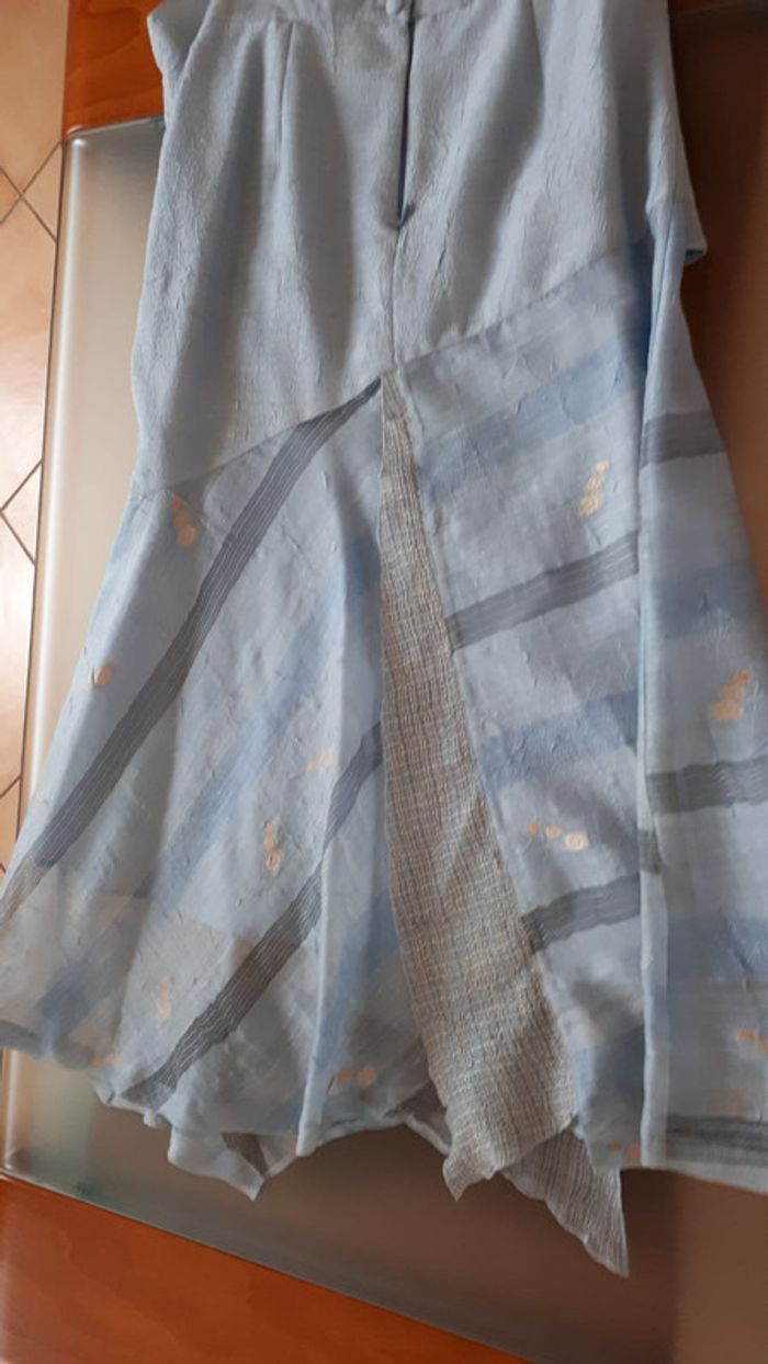 Ensemble débardeur + jupe Un jour ailleurs bleu pâle en 38 - photo numéro 2