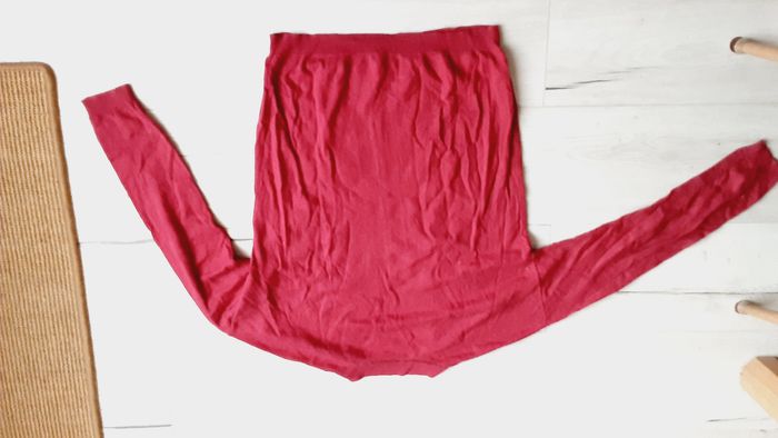 Vêtement femme pull léger rose fuschia Camaïeu taille S - photo numéro 4