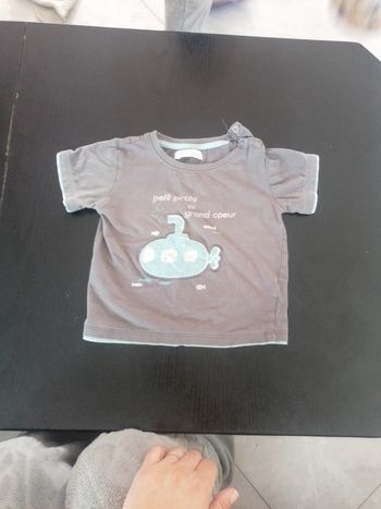 Tee shirt manches courtes mes petits cailloux 18 mois