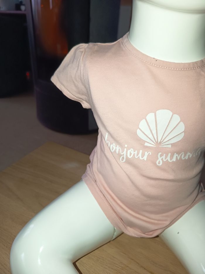 Tee shirt rose pâle Summer - photo numéro 3