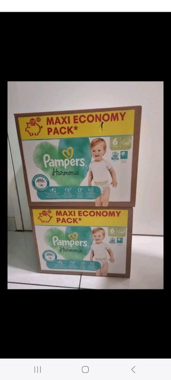 124 Couches taille 6  pampers harmonie