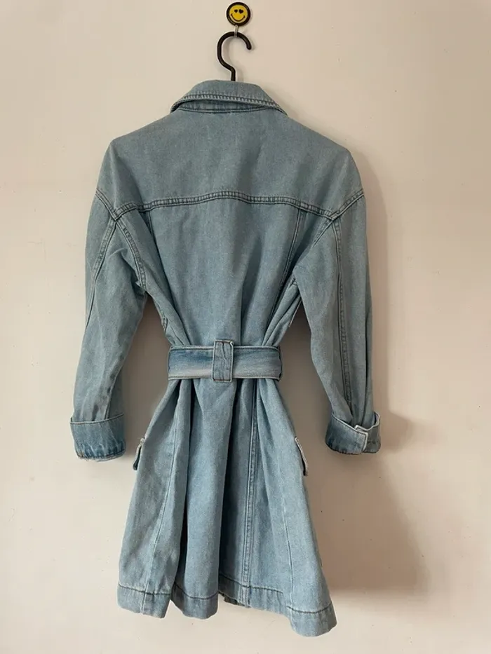Robe en jean Denim Zara avec ceinture taille XS - photo numéro 17