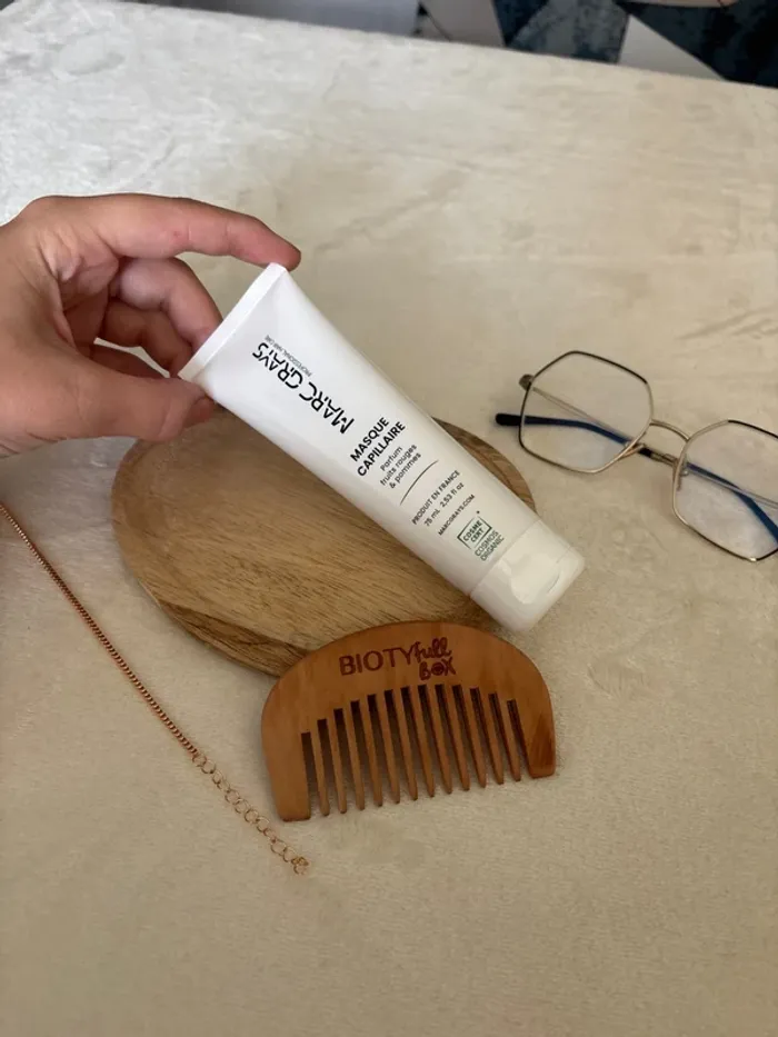 masque capillaire aux fruits rouges et pommes avec peigne 75ml marc grays - photo numéro 2