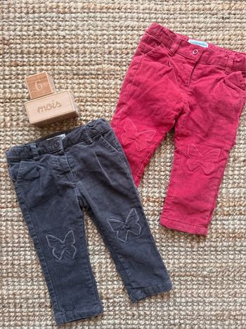 Lot pantalons velours côtelé Vertbaudet 6mois / 68cm