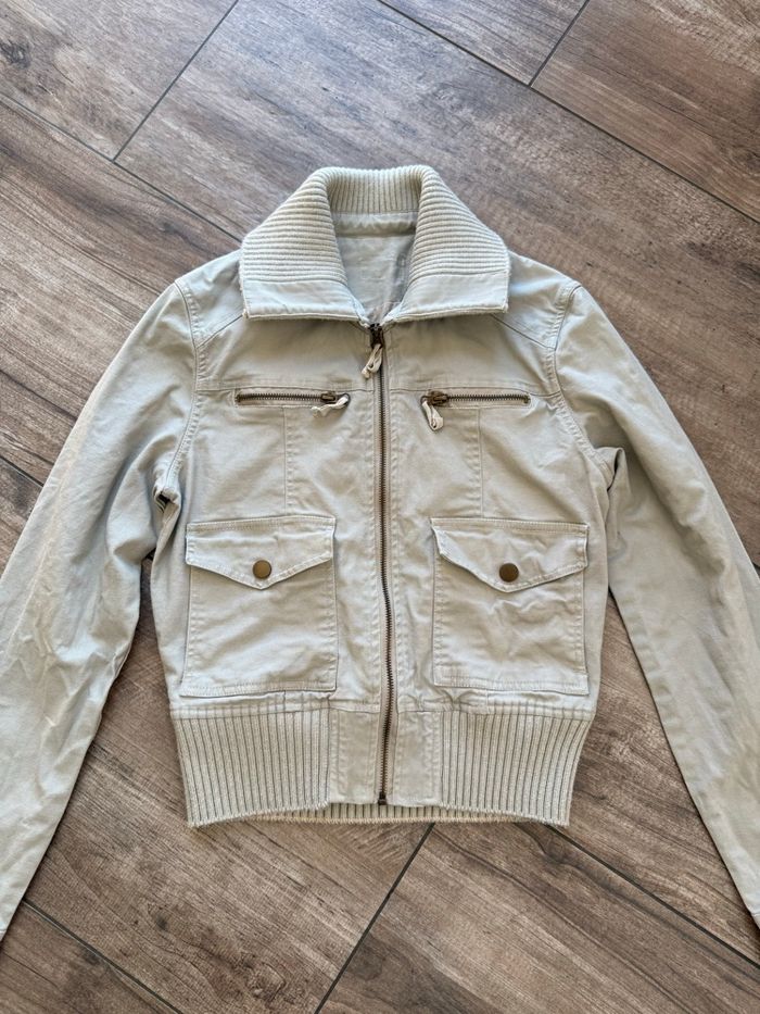 Veste zippée bi matière mixte - photo numéro 2