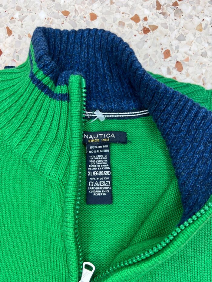 Pull 1/4 zip vert Nautica taille Xl - très bon état - photo numéro 4