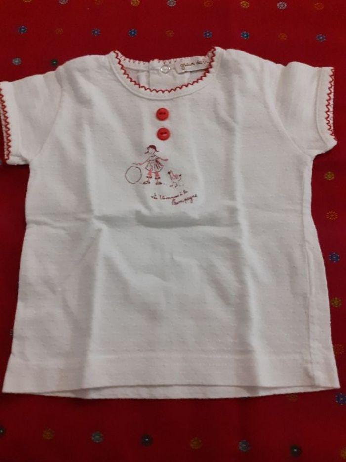Tee shirt manche courte,taille 6 mois Grain de blé