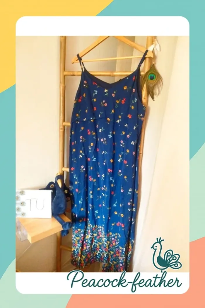 Robe longue bleue 44/46/48