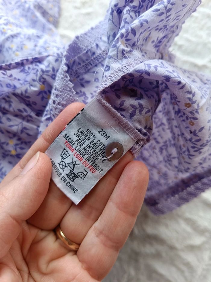 Robe sans manche Fille 23 mois Fleurs Natalys 100% coton - photo numéro 6