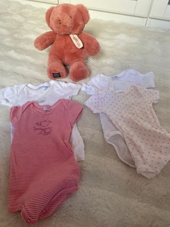 Lot de 4 body Petit Bateau