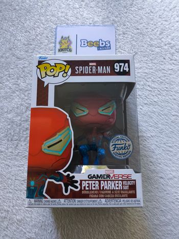 Figurine Funko Pop Peter Parker n°974 Velocity Suit (Marvel’s Spider-Man 2)