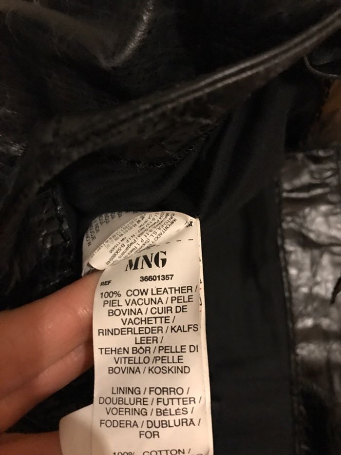 sac en cuir nolr Mango - photo numéro 3