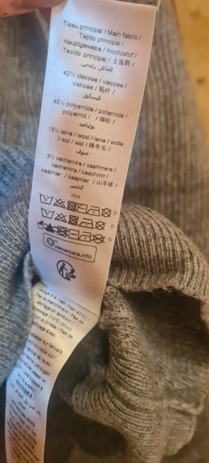 Pull gris ajouré IKKS - photo numéro 6