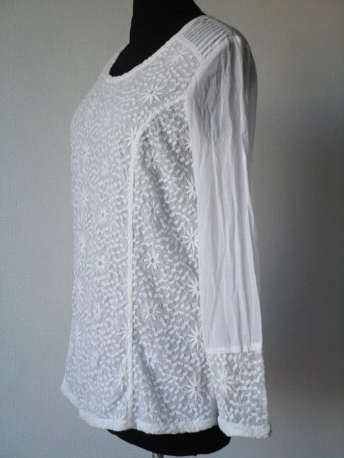 Blouse/tunique broderies fleurs Jac Jac 40 TBE - photo numéro 5