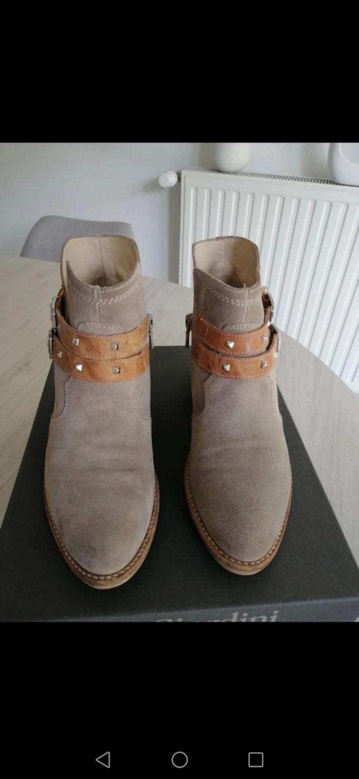 Bottines cuir Nero Giardini  P. 36 beige - photo numéro 4